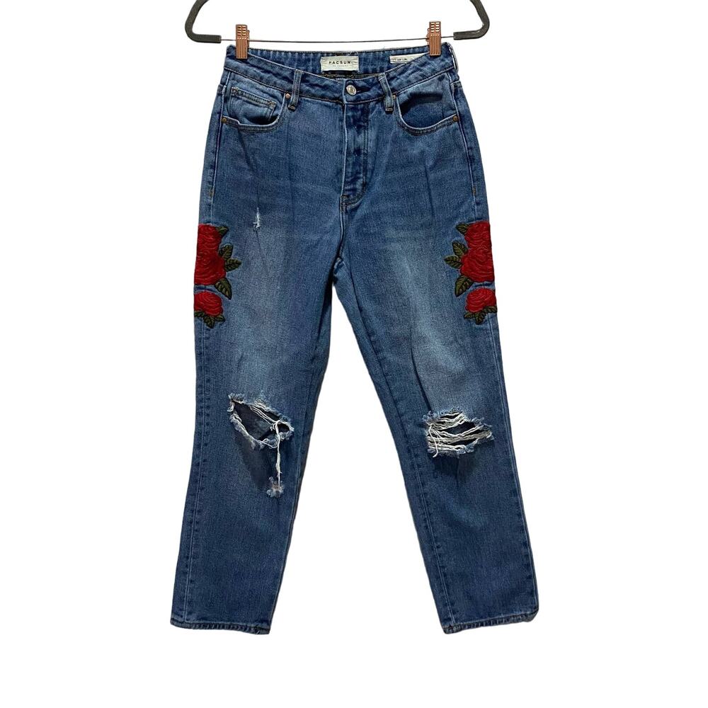 Pacsun Embroidered Mom Jeans Size 26